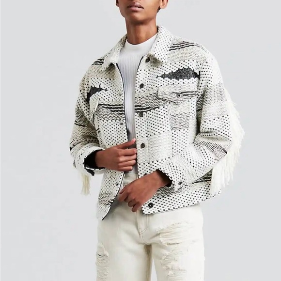 Levi's Made & Crafted Fringe Trucker Jacket Size 4 - Picture 2 of 15